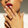 Lab Grown Red Ruby Baguette Eternity Ring