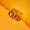Thin Forever Diamond Hinged Huggie Earrings