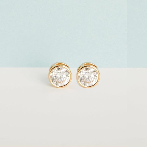 XXL Lab Grown Diamond Bezel Studs