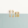 Diamond Crossover Huggie Earrings