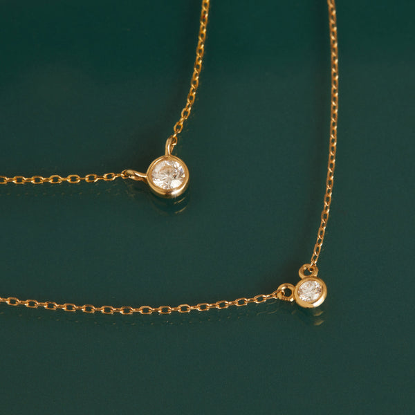 Mini Diamond Bezel Necklace