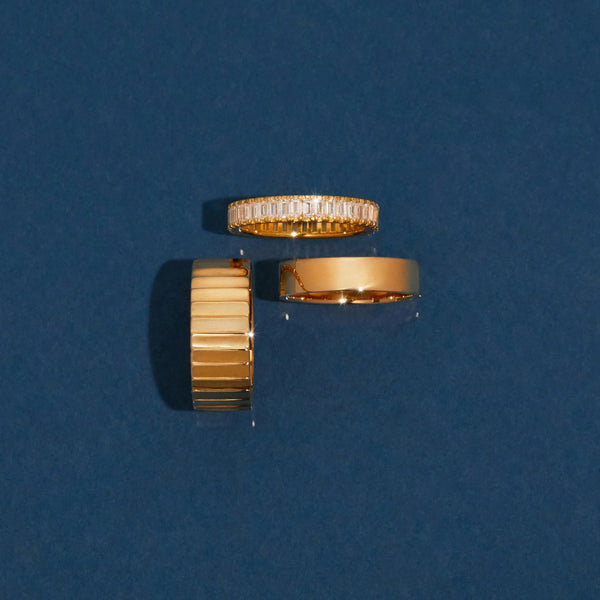 Lab Grown White Sapphire Baguette Eternity Ring