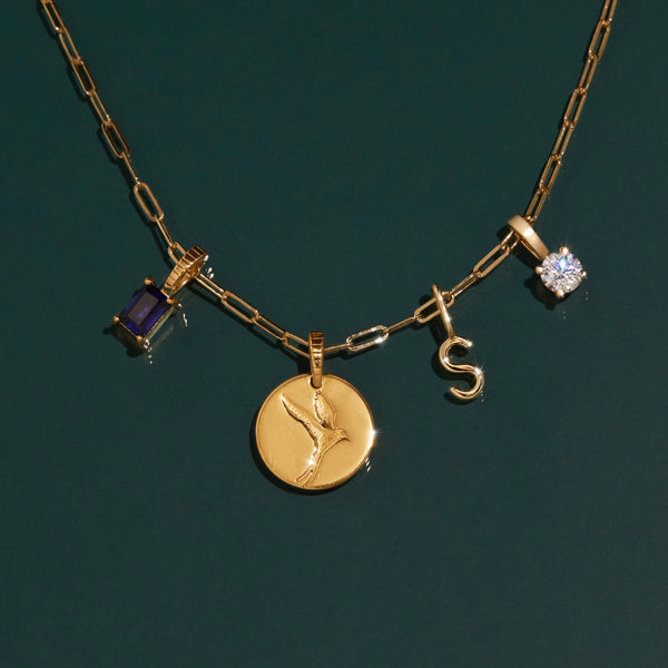 Birthstone Baguette Pendant