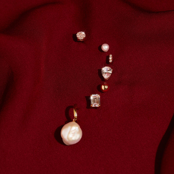 Round Gemstone Solitaire Stud Earrings