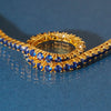 Lab Grown Blue Sapphire Tennis Bracelet - 6ct