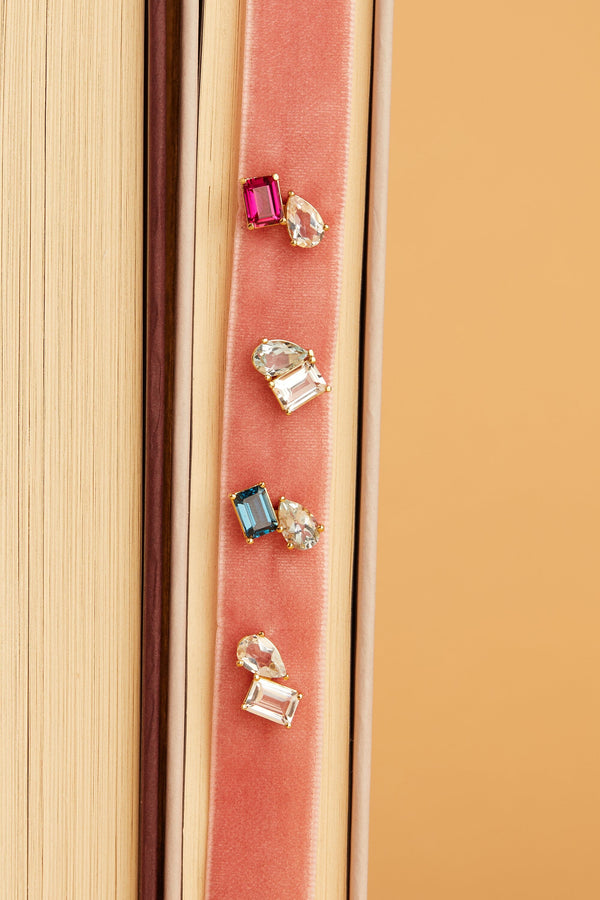 Toi et Moi Gemstone Heirloom Earring