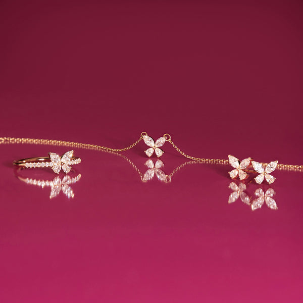 Lab Grown Diamond Butterfly Earrings