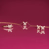 Lab Grown White Sapphire Butterfly Earrings