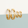 Quilted Gold Huggies