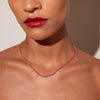 Lab Grown Red Ruby Tennis Necklace