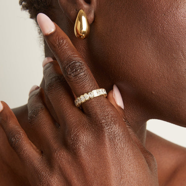 Two-in-One Lab Grown Diamond Semi-Bezel Eternity Ring