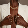 Aurate x Frye: Lab Grown White Sapphire Bolo Necklace
