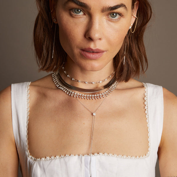 Aurate x Frye: Lab Grown Diamond Bolo Necklace