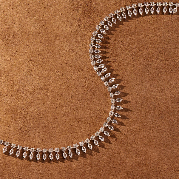 Aurate x Frye: Marquise Fringe Necklace