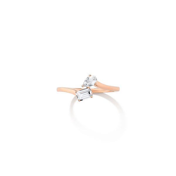 Toi et Moi Gemstone Mini Heirloom Ring