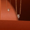 XL Lab Grown Diamond Pear Bezel Necklace