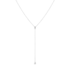 Diamond Bezel Lariat Necklace
