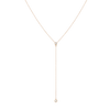 Diamond Bezel Lariat Necklace
