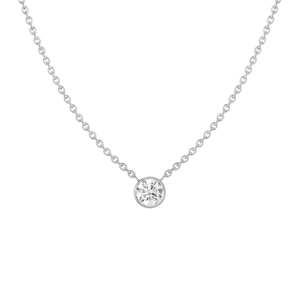 Extra Large Lab Grown Diamond Bezel Necklace
