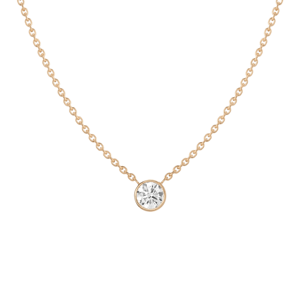 Extra Large Lab Grown Diamond Bezel Necklace