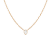 XL Lab Grown Diamond Pear Bezel Necklace