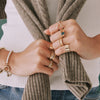 Mini Quilted Gold Ring