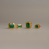 Mini Lab Grown Emerald Heirloom Stud Earrings