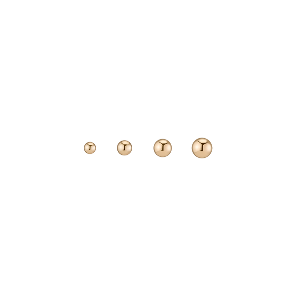 Gold Ball Studs 4mm