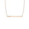 Gold Bar Necklace With Diamonds