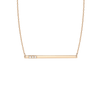 Gold Bar Necklace With Diamonds