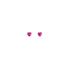 Lab Grown Pink Sapphire Heart Stud Earrings