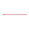 Lab Grown Pink Sapphire Heart Tennis Bracelet
