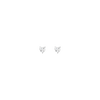 Lab Grown White Sapphire Heart Stud Earrings