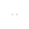 Lab Grown White Sapphire Heart Stud Earrings