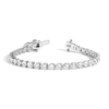 Lab Grown White Sapphire Heart Tennis Bracelet