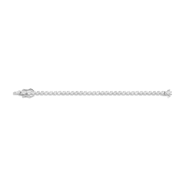 Lab Grown White Sapphire Heart Tennis Bracelet