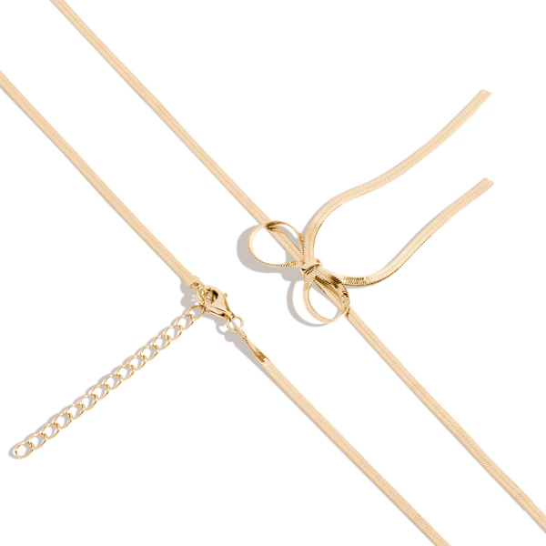 Herringbone Bow Choker