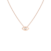 Diamond Bezel Evil Eye Necklace