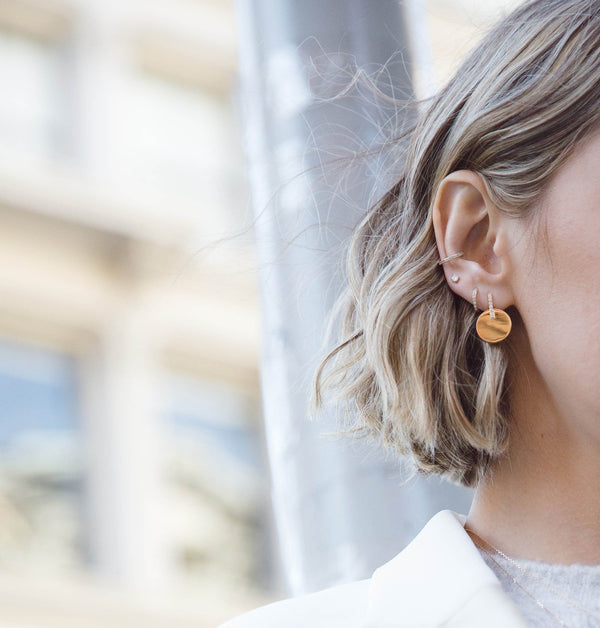 Diamond Huggie Earrings
