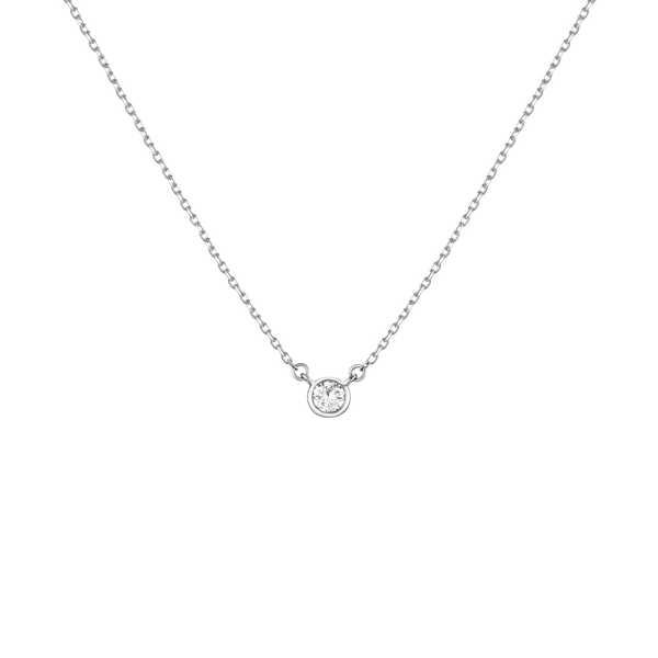 Medium Lab Grown Diamond Bezel Necklace