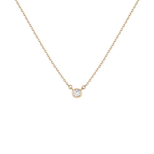 Medium Lab Grown Diamond Bezel Necklace