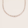 Three-Prong Graduated Tennis Necklace