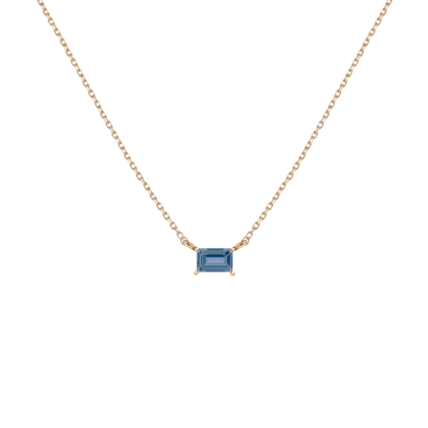 Birthstone Baguette Necklace