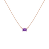 Birthstone Baguette Necklace