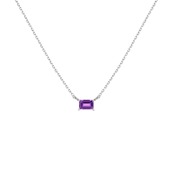 Birthstone Baguette Necklace