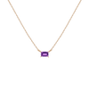 Birthstone Baguette Necklace
