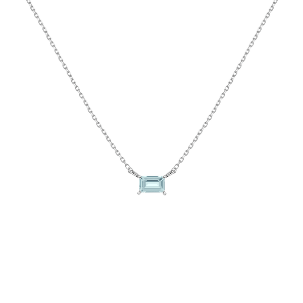 Birthstone Baguette Necklace