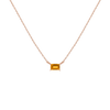 Birthstone Baguette Necklace