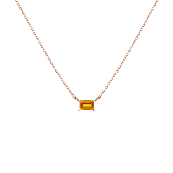 Birthstone Baguette Necklace