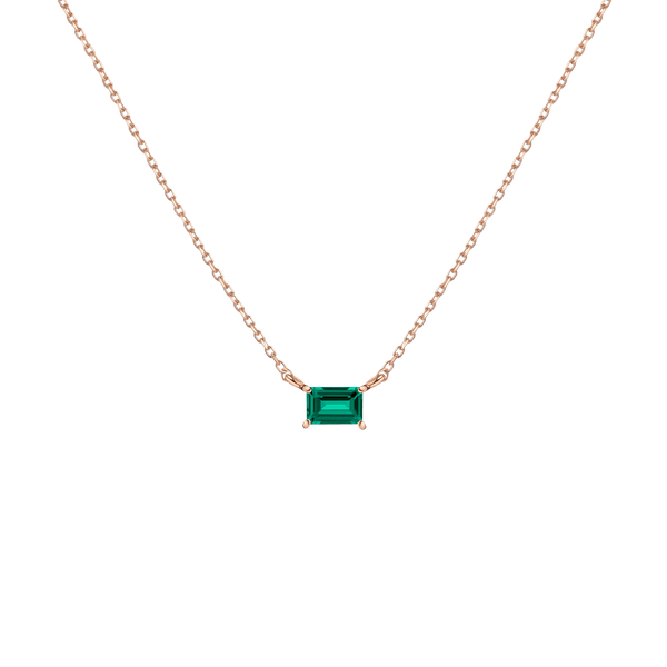 Birthstone Baguette Necklace